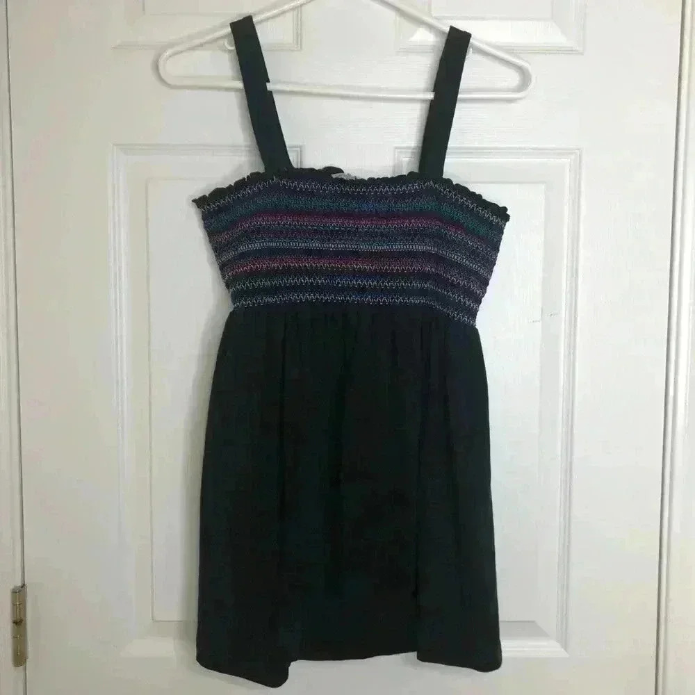 Smocked Maternity Shirt Black Size Extra Large